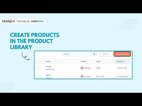 How to create products in the product library in HubSpot