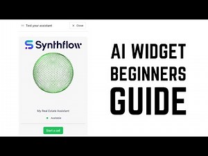 Synthflow AI Widget - Complete Beginners Guide