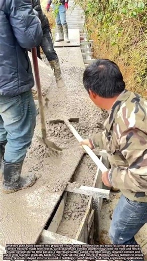 Scientific Explanation of Pouring Cement into Construction Molds