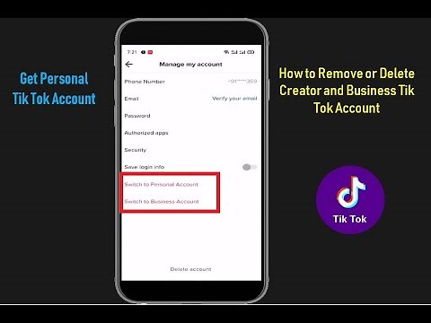 How to Remove or Delete Creator and Business Tik Tok Account || Get Personal Tik Tok Account