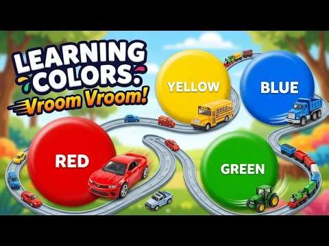 Learn Colors with Vehicles for Kids 🚗 Fun PowerPoint Animation