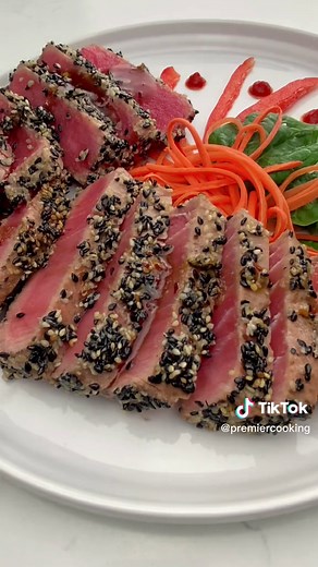 Delicious Sesame Crusted Seared Ahi Tuna Steak Recipe