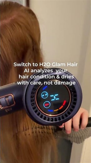 Blow dry routine with no damage H2O GlamHAIR #haircare #hairstyle #hairtok