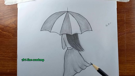 Step-by-Step Guide to Drawing an Anime Girl with an Umbrella