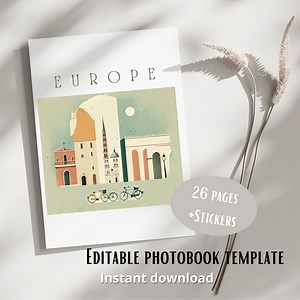 Photobook Template, Create Your Perfect Travel Memories With Our Customizable Digital Photo Album Template - Print Your Own Photobook Today - Etsy UK