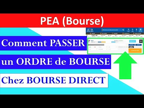 ✔️ COMMENT PASSER UN ORDRE DE BOURSE chez BOURSE DIRECT
