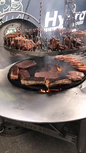 BBQ around the clock🔪🤟🔥#rockingchefs #fyp #BBQ #cooking #hydragrill