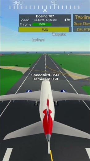 British airways 787 8 smooth take off in ptfs Roblox