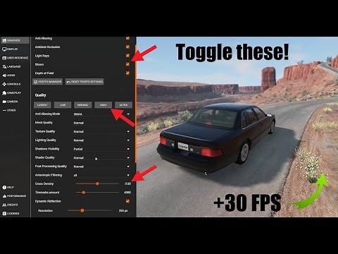 HOW to GET MORE FPS in BeamNG.drive!