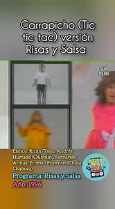 Carrapicho (Tic tic tac) versión Risas y Salsa. Elenco: Ricky Tosso, Andrés Hurtado (Chibolín), Fernando Armas, Ernesto Pimentel (Chola Chabuca) #carrapicho #tictictac #risasysalsa #peru90 #peru90s #peru1996 #rickytosso #andreshurtado #chibolin #fernandoarmas #ernestopimentel | Perú 80s 90s y 2000s
