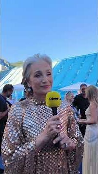 Dame Kristin Scott Thomas and Ester Exposito walking the red carpet at the Monte-Carlo TV Festival