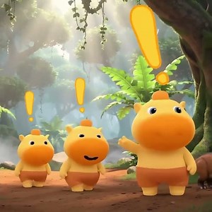 Capybara Running Like a Mini T‑Rex #capybara #dinosaur #animation #funny #kidsvideo #kids