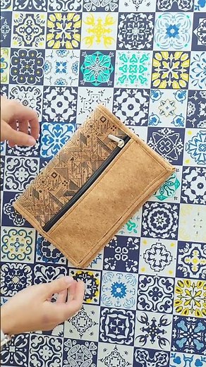 How to Sew a Cork Zipper Pouch ✂️🪡🧵 Full Video on the Channel #sewing #sewingtutorial #diy