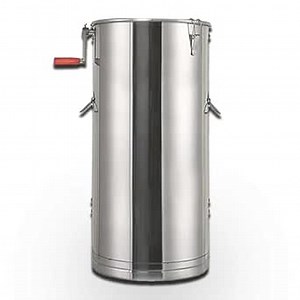 Manual Honey Extractor, 2 Frames 304 Stainless Steel Honey Centrifuge Extractor,with Stainless Steel Cover and Handle,Honey Extraction Tool, Durable Beekeeping Supplies Equipment (Unsealed Gear)