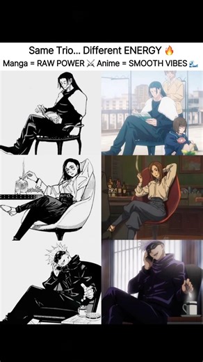 Same Trio… Zero Weakness, Different ENERGY🔥Jujutsu Kaisen Manga vs Anime