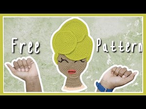 Crochet Headwrap Girl Appliqué | Crochet Black Girl | She Got An Attitude