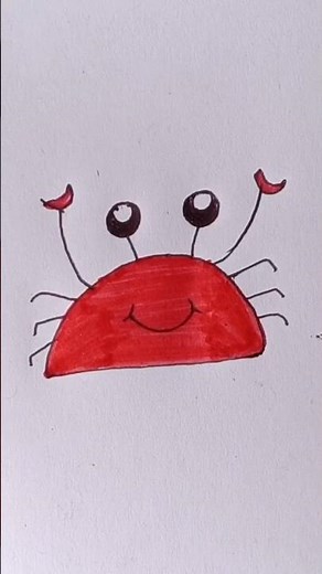 Easy drawing of crab 🦀