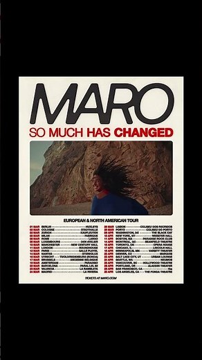 SO MUCH HAS CHANGED ☀️ new album, new tour!! maro.com
