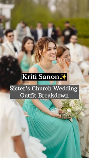 Kriti Sanon at her sister’s church wedding | Dress costs ₹18,800 ✨ #youtubeshorts #kritisanon #yt
