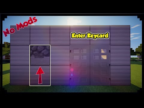 ✔ Minecraft: How To Make Security Key Card Door!