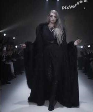 PixVerse V6 Image Text 360P in an fashion show