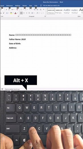Insert a Square Box in MS Word with One Shortcut #windo#shortcutkeys #word #keyboard #shorts