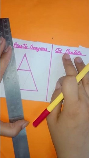 Choose your favourite colour 😎 Plastic Crayons🆚Oil pastels🥰#shorts #trending #ytshorts #short #viral