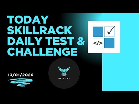 Today 13/01/2026 skillrack Daily test and challenge solutions 
