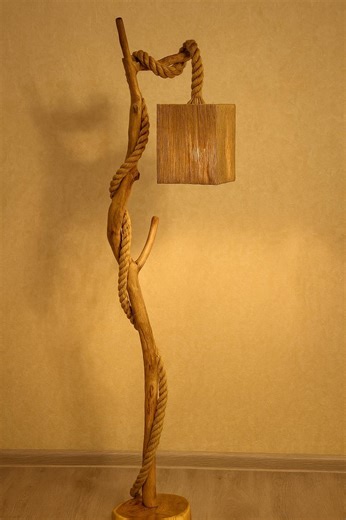 Handmade Wooden Floor Lamp/ Rustic Style Lamp for Bedroom / Living Room/ Decor for Bedroom/ Living Room/ Organic Wood Lighting - Etsy
