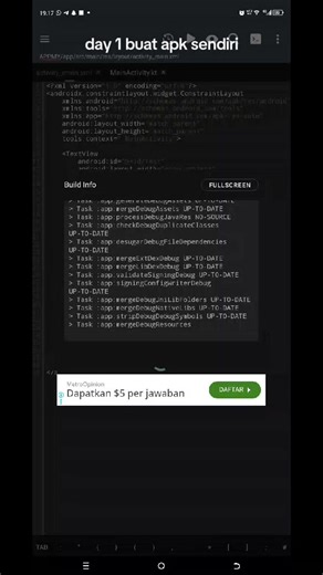 day 1 buat apk pake A-IDE #apk #android #aplikasi #ngoding #fyppppppppppppppppppppppp