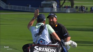 Shane Lowry holes out for an albatross at Farmers