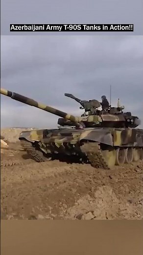 Azerbaijani T-90S Tanks with Shtora Dazzlers Spotted in Field Drills!