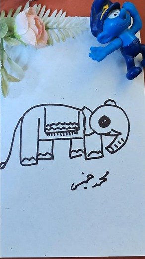 How to Draw an Elephant 🐘 from H, 9, and 2, Very Easy and Simple, Try It Out #KidsDrawing #Drawin...