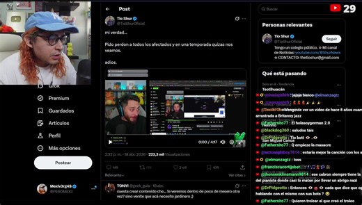 TioShur no engañó a nadie con su "baiteo" de los bots, sólo vino a confirmar lo que todos ya sabemos: Que infla artificialmente sus espectadores por su extrema inseguridad de no ser nadie en internet a pesar de llevar décadas dedicado al "salseo".Existen múltiples clips a lo largo del tiempo que demuestran lo tramposo que es y que para fingir ser alguien relevante se ha puesto sistemáticamente bots en sus en vivos.No por nada Kick le dijo que había detectado actividad sospechosa en sus directos.