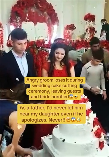 Groom's Meltdown at Wedding Cake Cutting