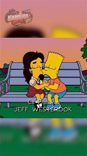 Bártová první pusa🤭🥰 #simpsons #bartsimpson #recap #shorts #cartoon