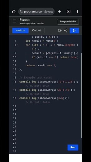 “Check If It Is a Good Array” problem from LeetCode using JavaScript 💻