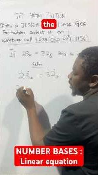 NUMBER BASES || Equation involving number bases #mathematics #numberbases #education jithometuition