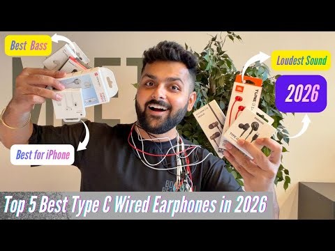 Top 5 Best Type C Wired Earphones To Buy In 2026 - Best Earphones For Smartphone, iPhone & Laptop!