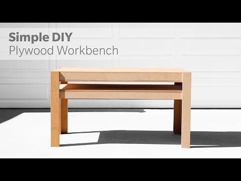 How To Build A DIY Workbench Out Of Plywood - Woodworking