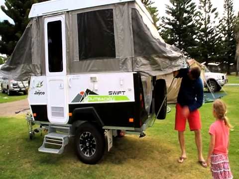 Setting up Jayco Camper Trailer