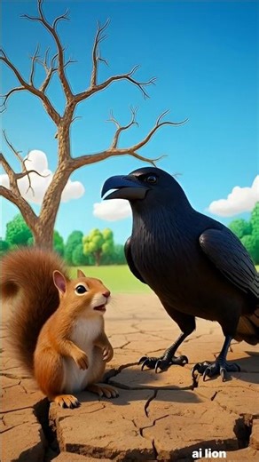 Thirsty Crow Story 🐦 | Smart Crow & Pebbles Story in Hindi | Moral Story for Kids #shorts #ailion