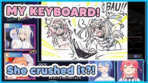 Fuwawa crushed Mococo's keyboard... | VtuberClips