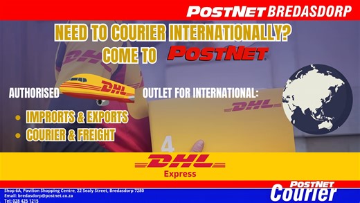 Come to PostNet Bredasdorp for DHL International Courier | PostNet Bredasdorp