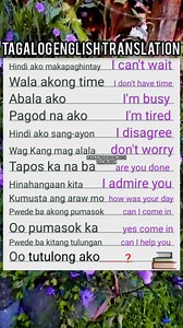 #education #educational #vocabulary #FilipinoLearning #FilipinoLanguage #studentlife #learning #students #basicenglish #TagalogEnglish | Learning Tagalog English Translation
