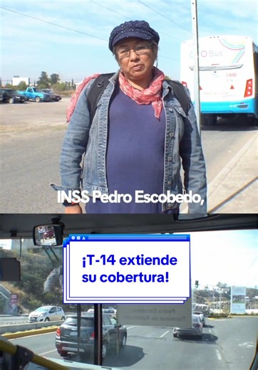 Cobertura ampliada de la ruta T14 en Querétaro