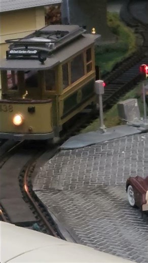 G scale trolley at work