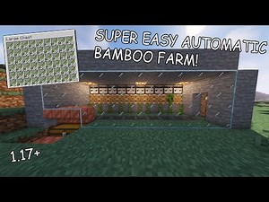 SUPER EASY AUTOMATIC BAMBOO FARM MINECRAFT 1.17+ TUTORIAL! (Java+Bedrock)