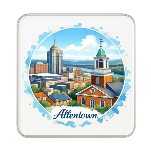 Allentown, USA Fridge Magnet: Cute Large Handmade Travel Souvenir Gift - Etsy