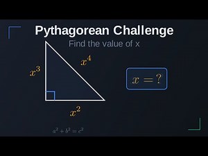 Solving a Right Triangle with x², x³, and x⁴ | Pythagorean Theorem Example